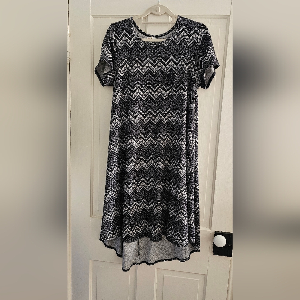 LuLaRoe Black and Gray High Low Dress